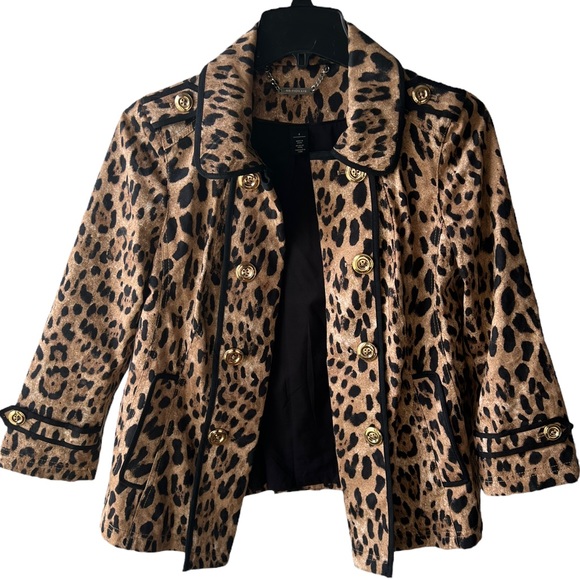 White House Black Market Animal Print Jacket - Picture 1 of 12